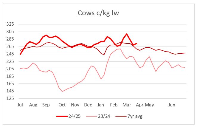 This chart shows the Australian female slaughter ratio (percentage). Source: Australian Bureau of Statistics.